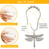 A set of dragonfly shower curtain hooks made of iron-zinc alloy with nickel-plated coating