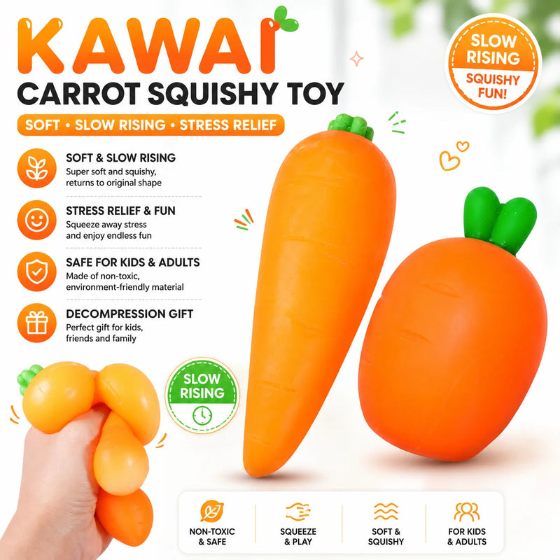 Kawaii Carrot Squishy Toy