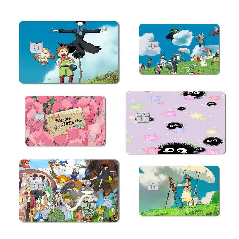Pegatina para Tarjeta de Crédito Inspirada en Hayao Miyazaki