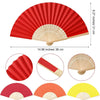 Classic Bamboo Folding Fan with Blank Canvas Design