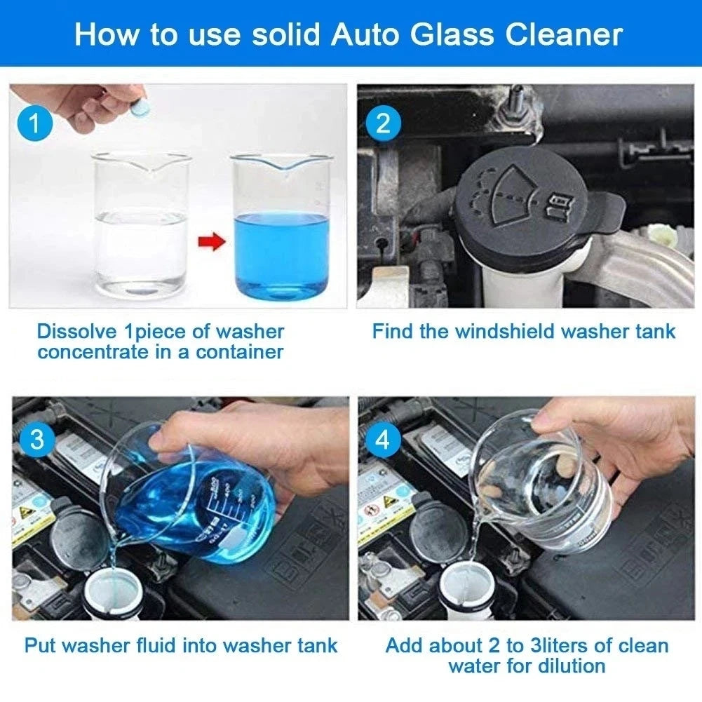 Car Windshield Cleaner Effervescent Tablets