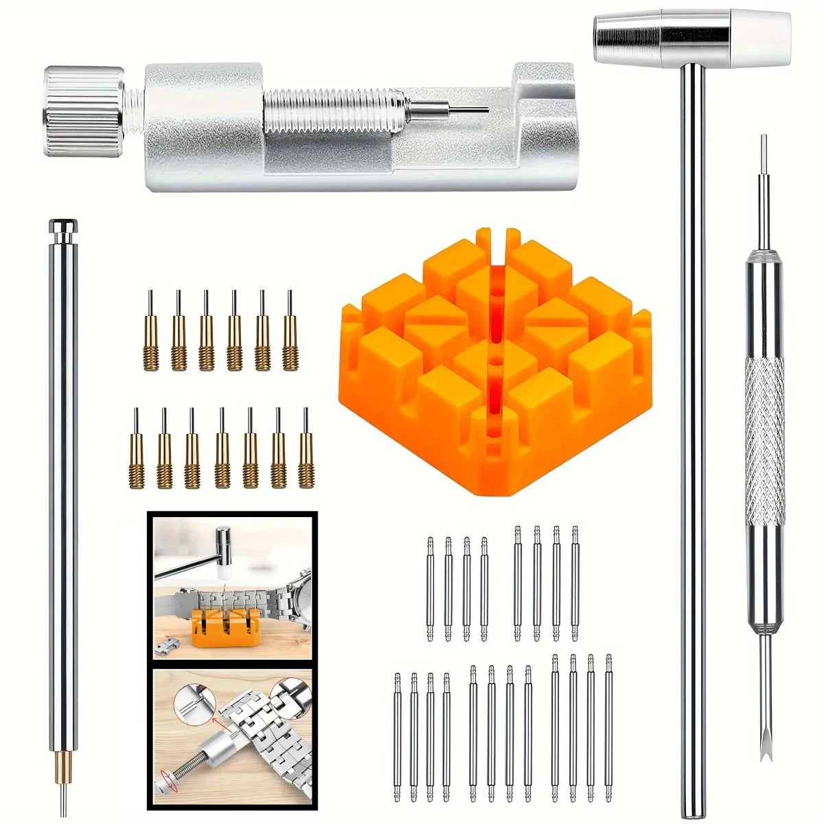Watch Link Remover & Repair Kit with Spring Bars