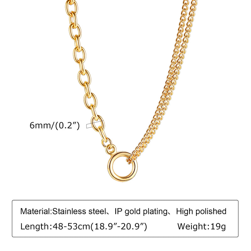 Chunky Gold Plated Stainless Steel Link Necklace