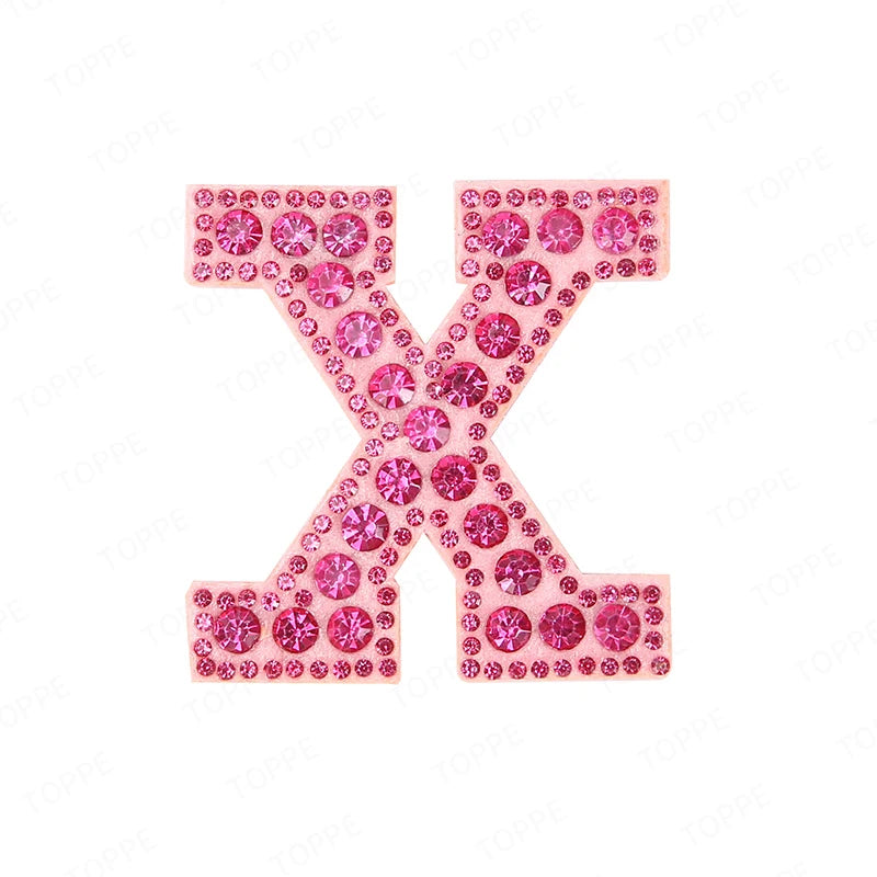 Pearl Rhinestone Letter Patches – Iron-On 3D DIY Embellishments