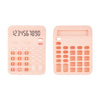A pink silicone baby teether toy shaped like a remote control with a numeric keypad.