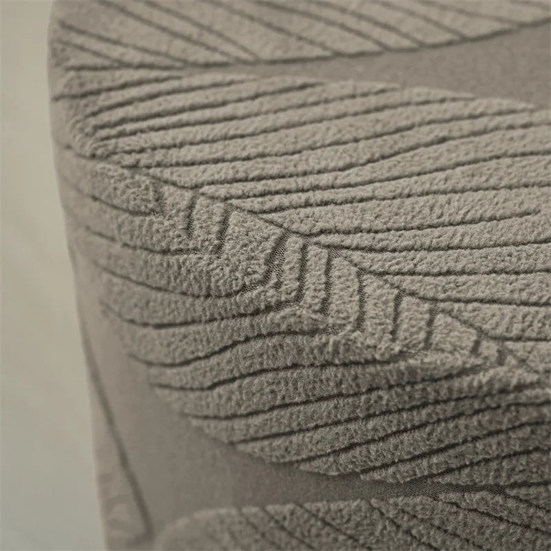 Jacquard Stretch Ottoman Cover with Elastic Edges
