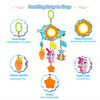 Rainbow Plush Car Hanging Toy with Jingle Bell