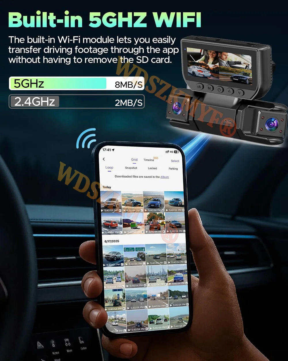 4-Channel 1080P Dash Cam with WiFi and 24H Parking Monitor