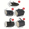A set of six foldable multi-slot sunglasses organizer cases in black and beige.