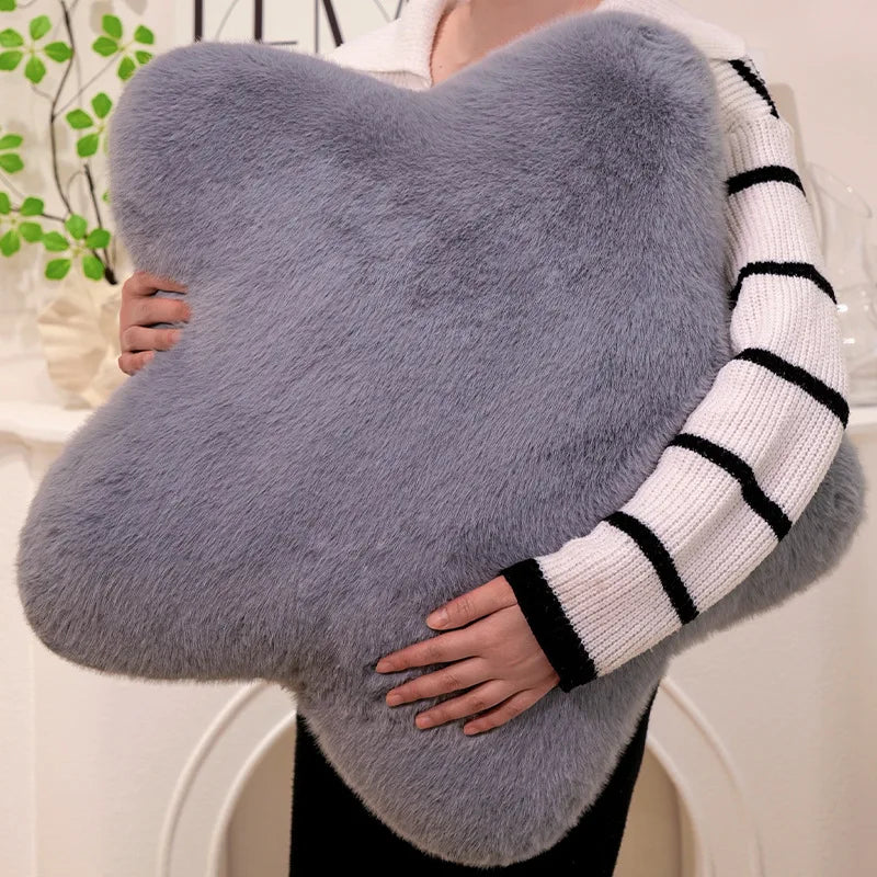 Star Shaped Plush Throw Pillow for Couch, Bed, and Floor