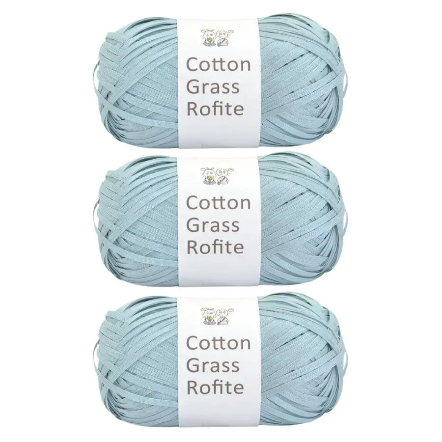Natural Cotton Raffia Yarn – 3 Ball Set for Crochet, Knitting & Crafting