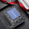 Men's PU Leather Card Holder with Geometric Pattern and Zipper Closure