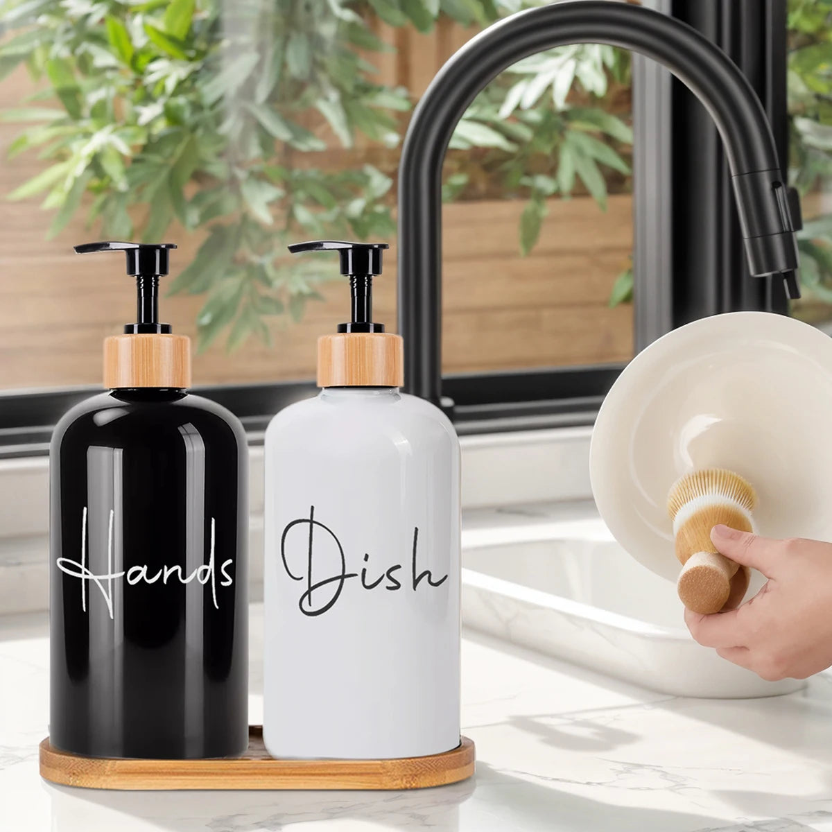 Farmhouse Style Refillable Soap Dispenser Bottle