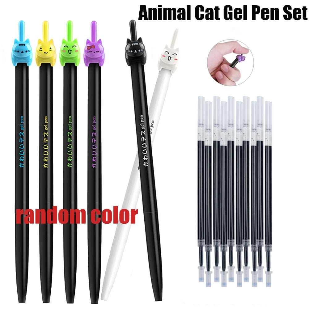 Stylo à encre rétractable en forme de chat