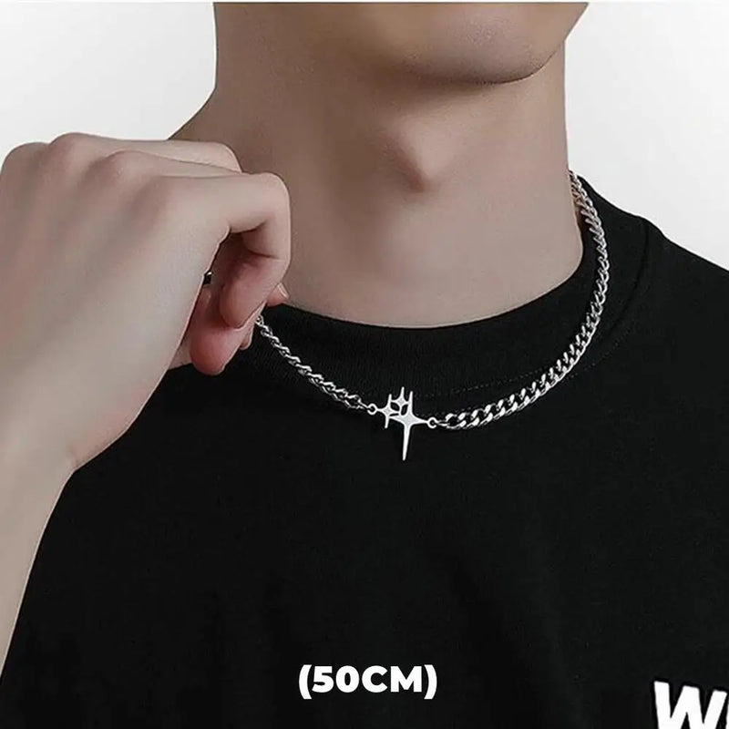Double-Layer Star Pendant Necklace