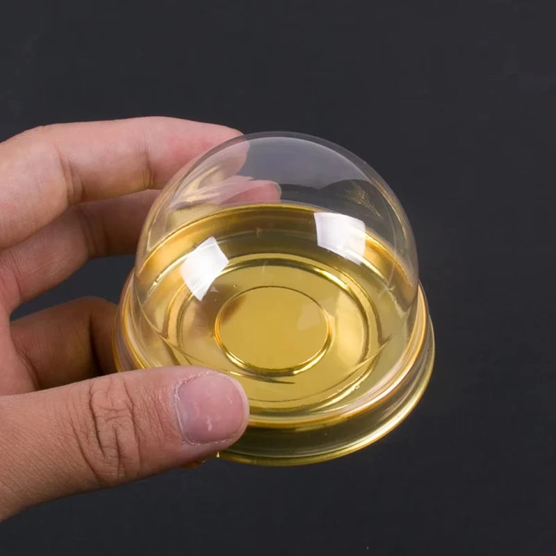 Clear Plastic Mini Cupcake Containers with Dome Lids (50-Pack)