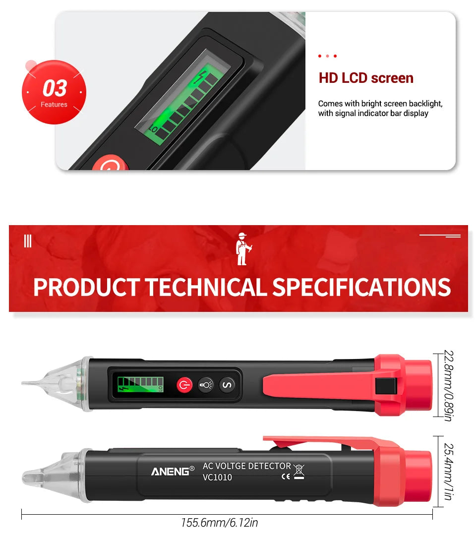Digital Clamp Meter and Voltage Tester Kit
