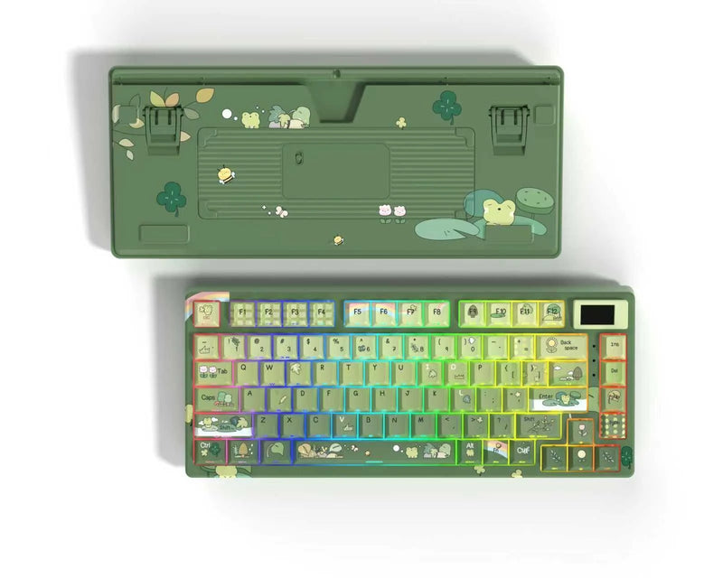 Compact Mechanical Keyboard with OLED Display and Hot-Swappable Switches