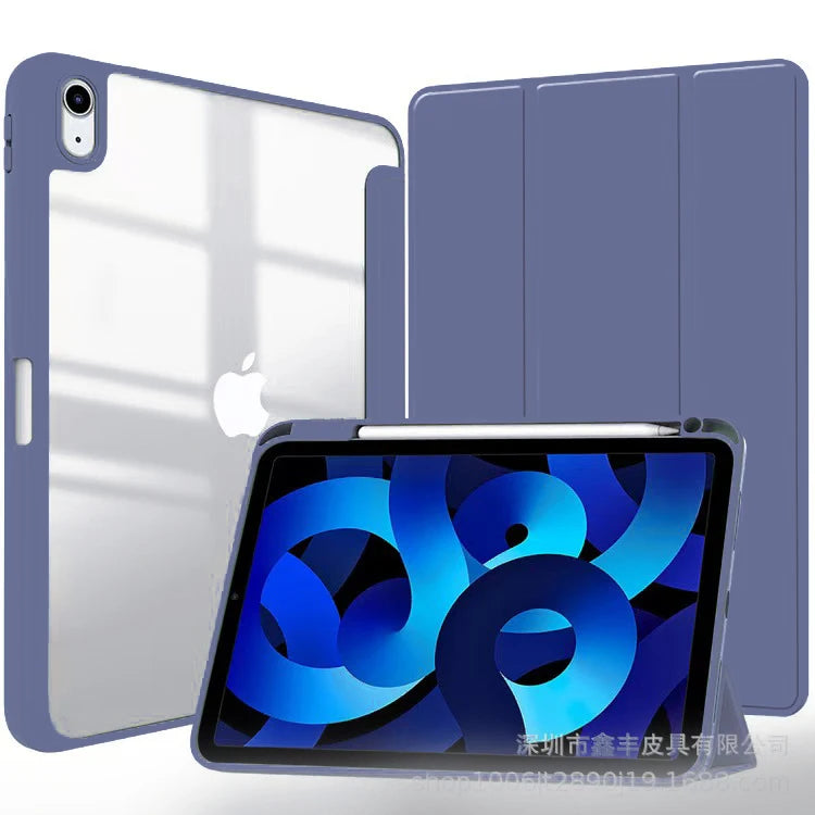 Slim Hybrid iPad Case with Pencil Holder and Tri-Fold Stand
