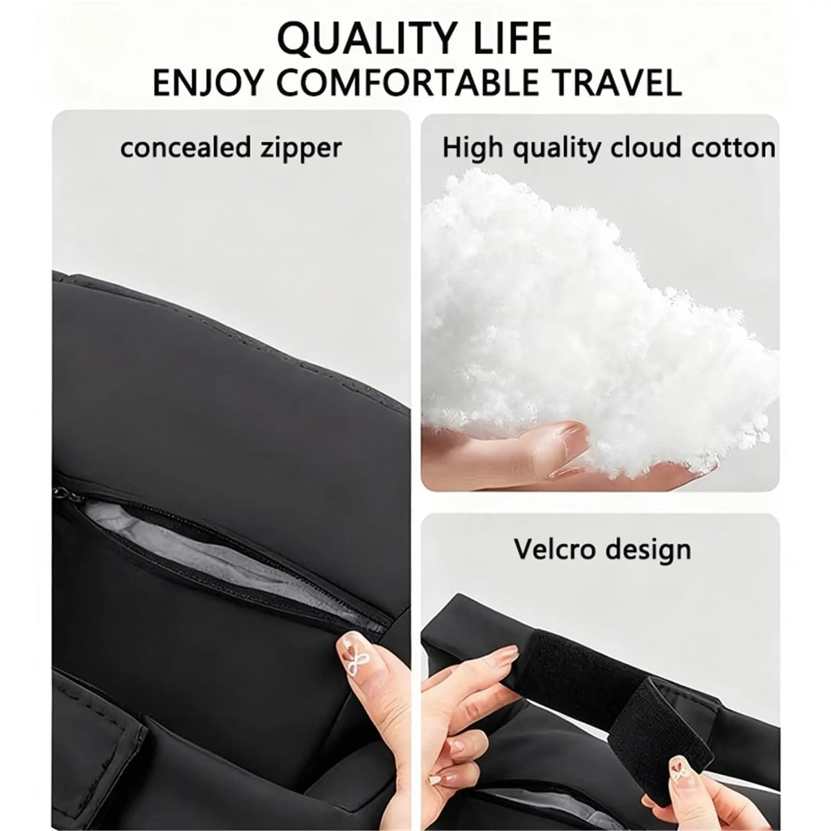 Ergonomic Nappa Leather Car Neck Support Pillow