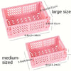 Collapsible Plastic Storage Baskets, Set of 2