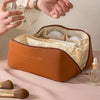 Travel Makeup Organizer Bag with Handle | Cosmetic Storage Case