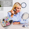 Large-Capacity Waterproof Travel Makeup Bag with Durable PU Leather & Smart Organization