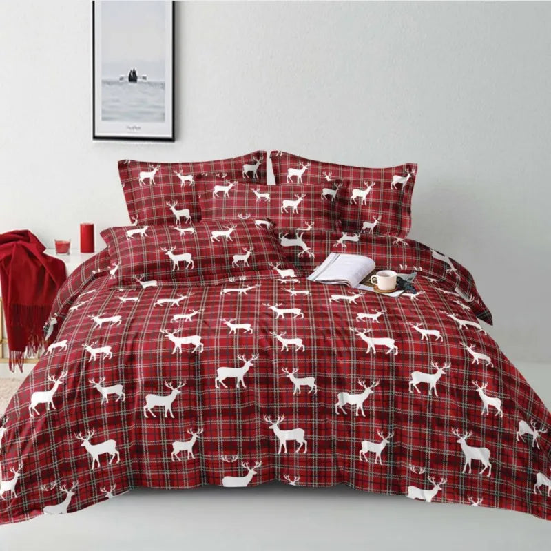 Festive Christmas Duvet Cover Set with Pillowcases