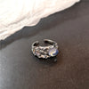 Punk Crystal Heart Butterfly Geometric Ring