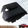 Black center console armrest cover for Chevrolet Silverado and GMC Sierra trucks