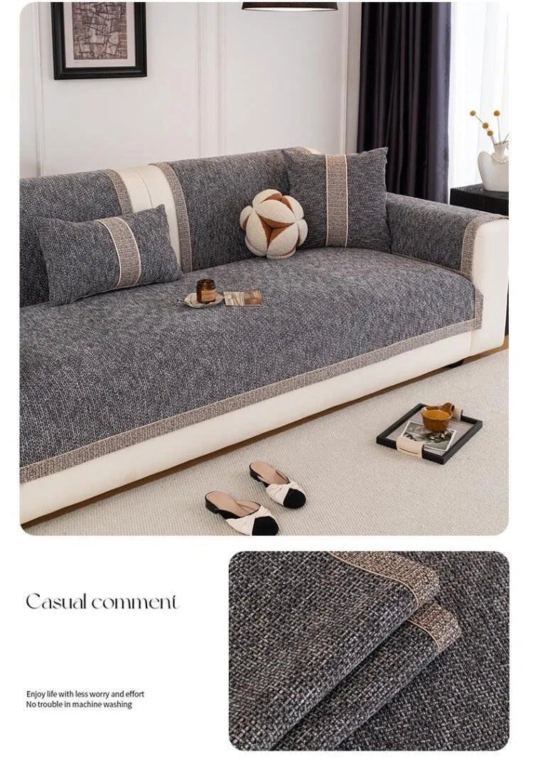 Chenille Non-Slip Sofa Cover for Pets and Everyday Comfort