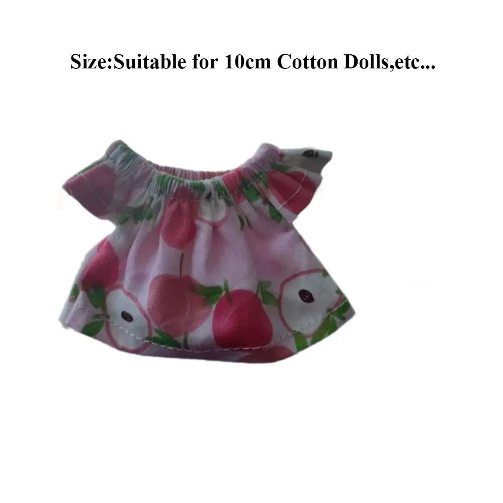 Fashion Doll Clothes Set for 10cm Cotton Dolls – Multi-Style Jeans & Tops