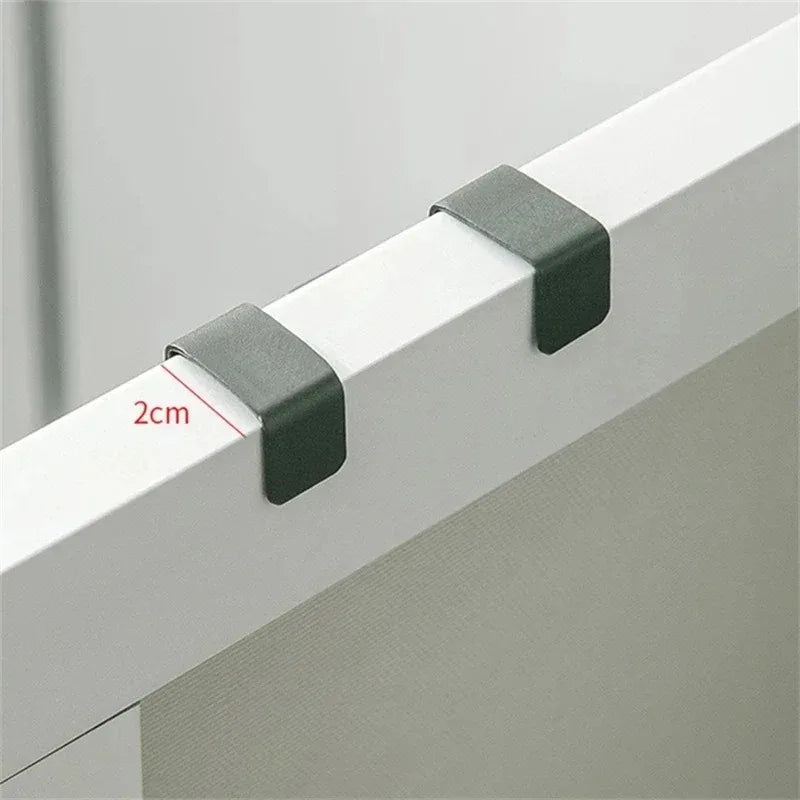 Stainless Steel Over-the-Door Hooks for Kitchen and Bathroom Storage