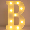 A glowing yellow LED letter B night light shaped for home and party decor.