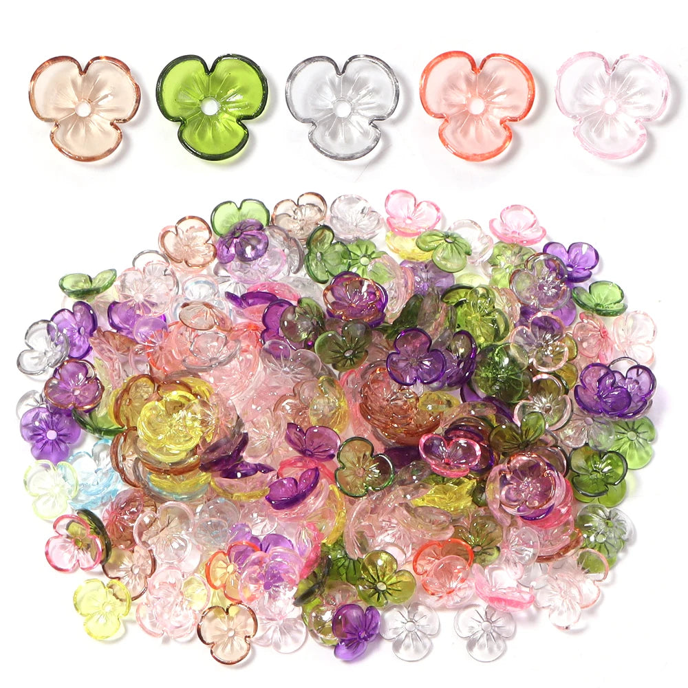 Floral Resin Bead Caps for Jewelry Making