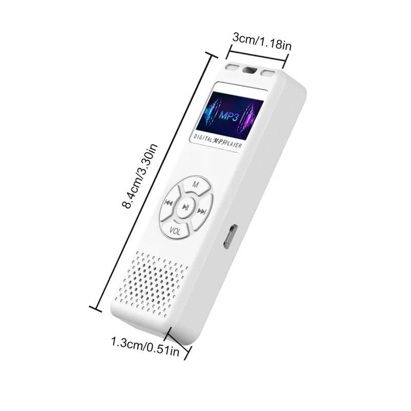 Compact Digital Voice Recorder with FM Radio & Hi-Fi Speaker