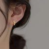 Boucles d'oreilles créoles géométriques en argent sterling 925