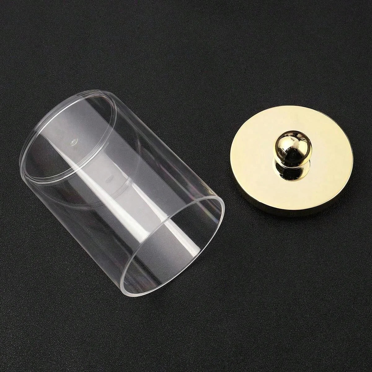 Clear Cotton Swab Holder with Lid