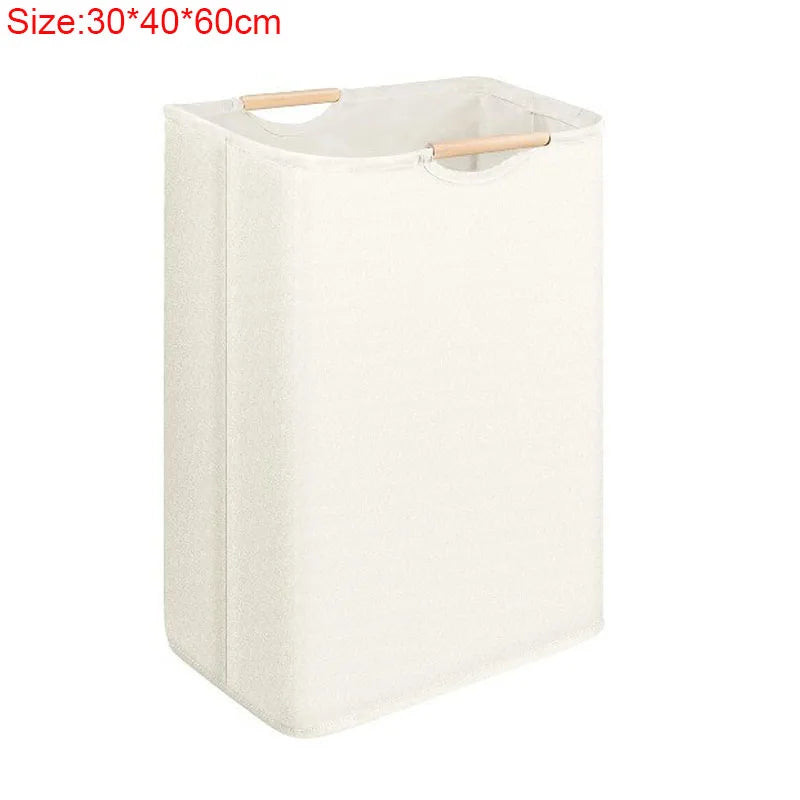 Foldable Cotton Laundry Basket with Handles