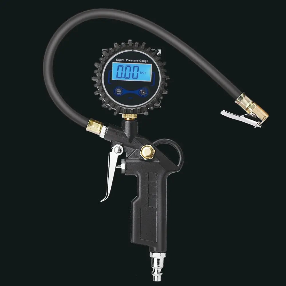 Digital Tire Pressure Gauge with Inflator and Locking Chuck