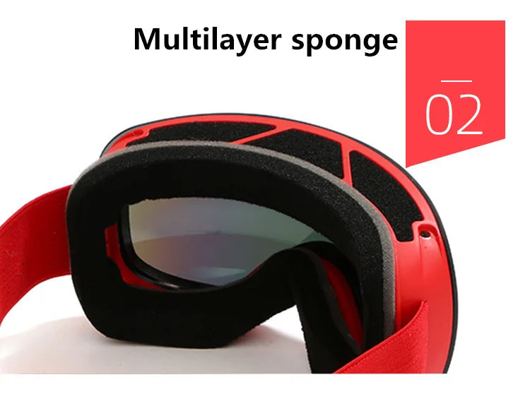 Dual-Layer Anti-Fog Ski Goggles with UV400 Protection