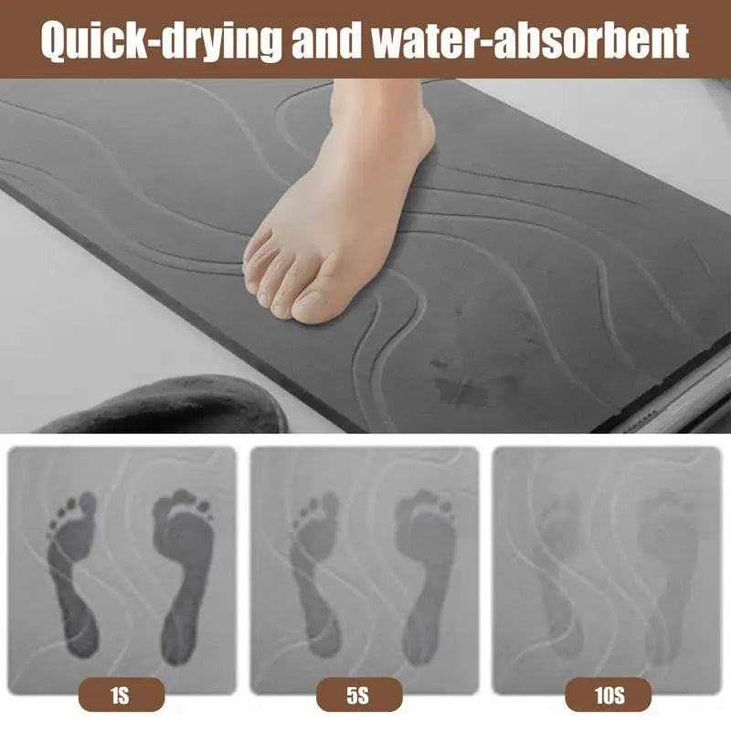 Non-Slip Cotton Bath Mat with Strong Suction