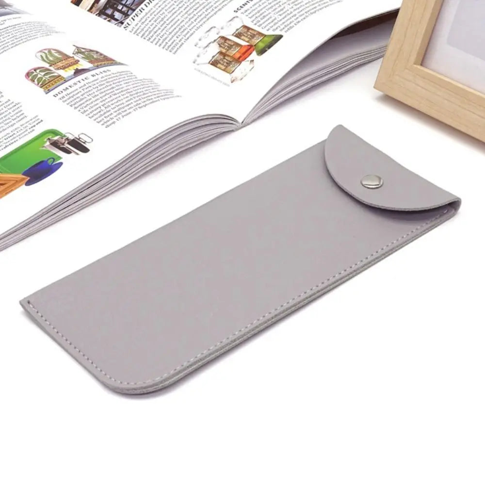 PU Leather Glasses Case with Magnetic Snap Closure