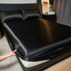 Luxury Satin Fitted Sheet Set with Pillowcases