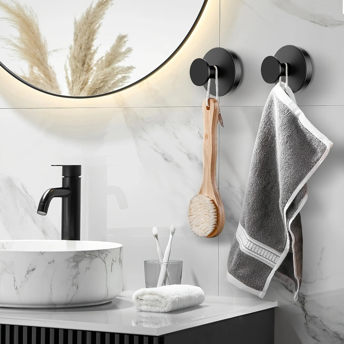 Suction Cup Hooks for Bathroom, Kitchen, and Glass Surfaces