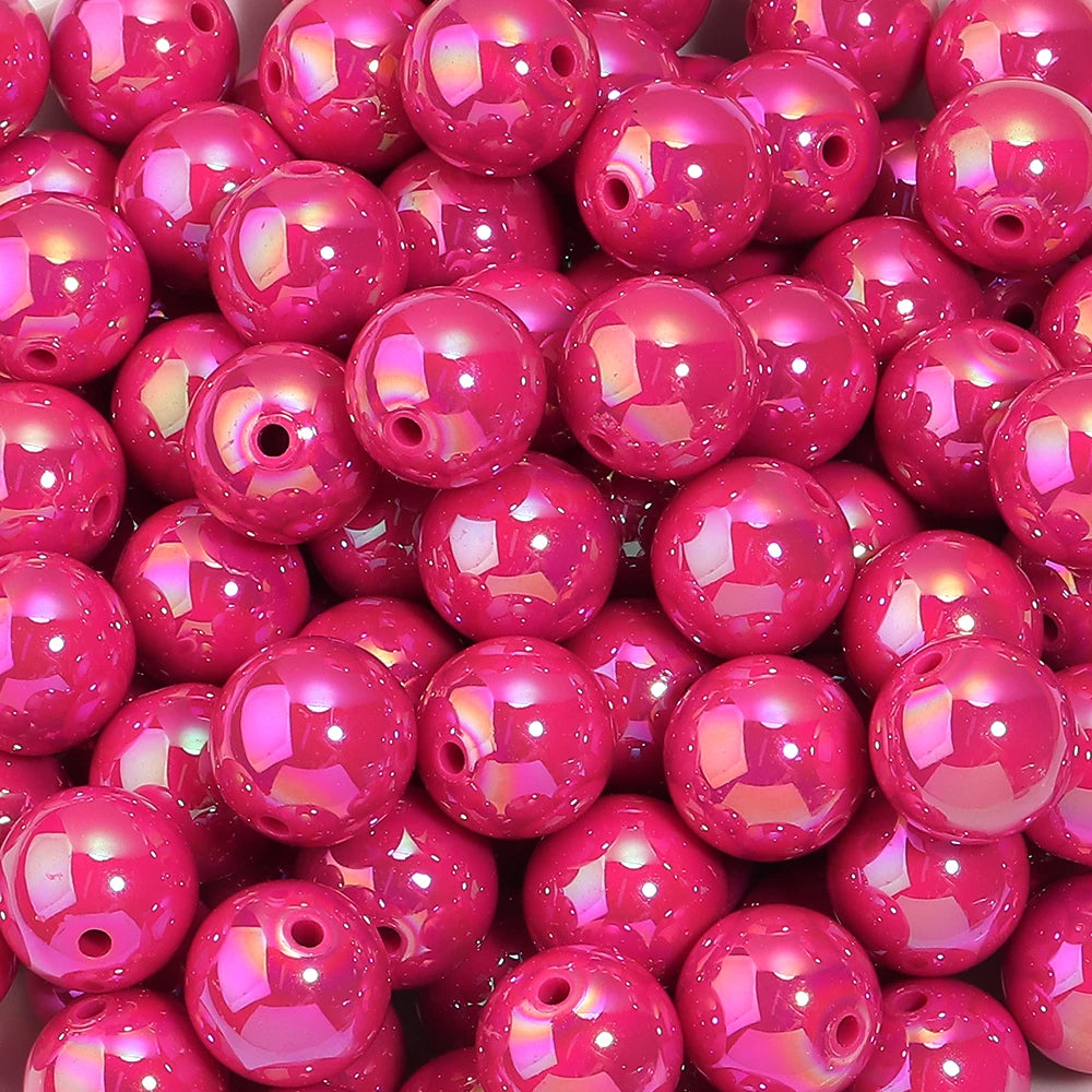 AB Color Acrylic Round Beads for Jewelry Making