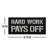 No Pain No Gain Tactical Embroidered Patch with Hook Backing