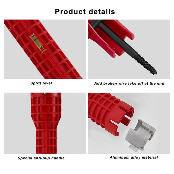 14-in-1 Multi-Function Wrench for Faucet and Sink Plumbing