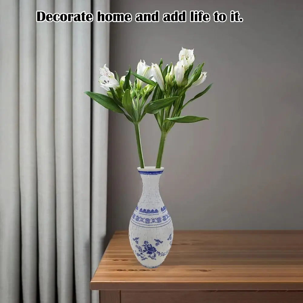 3D Curved Puzzle Vase with Detachable Water Cup