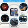 Kit variado de fusibles eléctricos de varios tamaños para proteger funciones del coche como luces, encendido y tablero